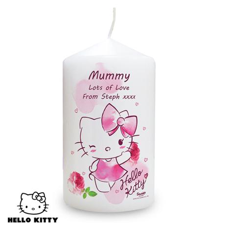 Personalised Hello Kitty Pink Blush Candle £10.99